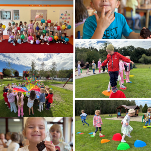 Zdjęcie przedstawia dzieci z grupy Żabki.