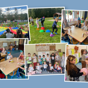 Zdjęcie przedstawia dzieci z grupy Pszczółki.