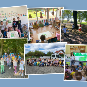 Zdjęcie przedstawia dzieci z grupy Pszczółki.