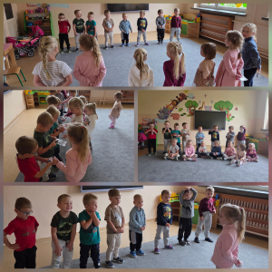 Zdjęcie przedstawia dzieci z grupy Sówki.