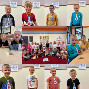 Zdjęcie przedstawia dzieci z grupy Żabki.