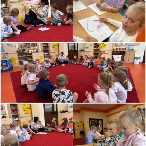 Zdjęcie przedstawia dzieci z grupy Żabki.