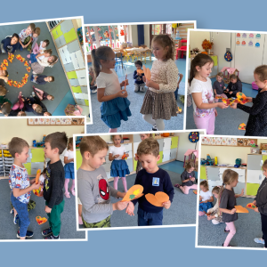 Zdjęcie przedstawia dzieci z grupy Pszczółki.