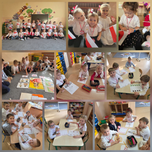 Zdjęcie przedstawia dzieci z grupy Sówki.