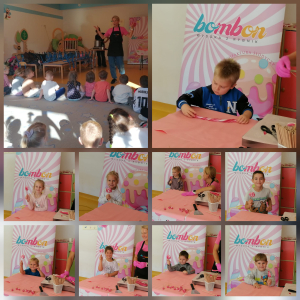 Zdjęcie przedstawia dzieci z grupy Sówki.