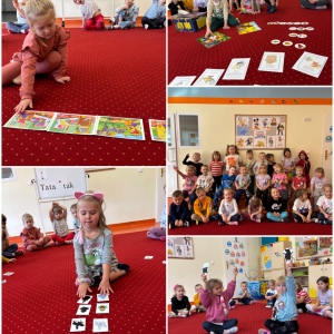 Zdjęcie przedstawia dzieci z grupy Żabki.