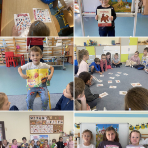 Zdjęcie przedstawia dzieci z grupy Pszczółki.