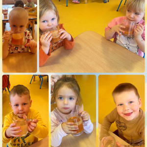 Zdjęcie przedstawia dzieci z grupy Biedronki.