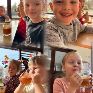 Zdjęcie przedstawia dzieci z grupy Żabki.