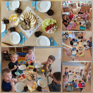 Zdjęcie przedstawia dzieci z grupy Sówki.