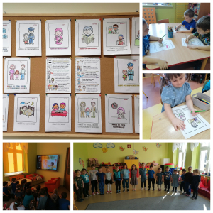 Zdjęcie przedstawia dzieci z grupy Motylki.