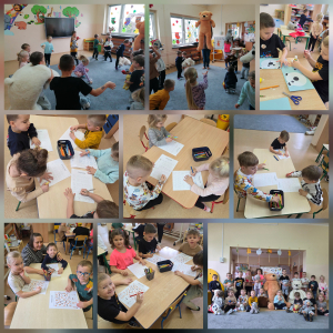 Zdjęcie przedstawia dzieci z grupy Sówki.