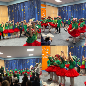 Zdjęcie przedstawia dzieci z grupy Żabki.