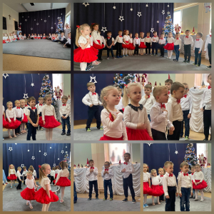 Zdjęcie przedstawia dzieci z grupy Sówki.