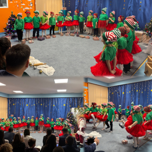 Zdjęcie przedstawia dzieci z grupy Żabki.