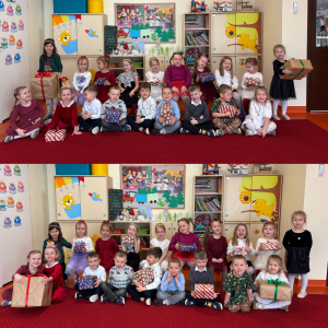 Zdjęcie przedstawia dzieci z grupy Żabki.