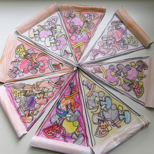 Zdjęcie przedstawia pracę plastyczną dzieci z grupy Motylki.