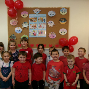 Zdjęcie przedstawia dzieci z grupy Motylki.