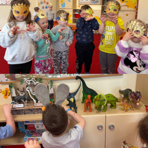 Zdjęcie przedstawia dzieci z Miejskiego Przedszkola w Sośnicowicach.