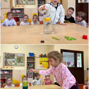 Zdjęcie przedstawia dzieci z grupy Żabki.