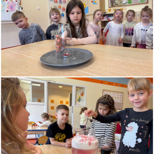 Zdjęcie przedstawia dzieci z grupy Żabki.