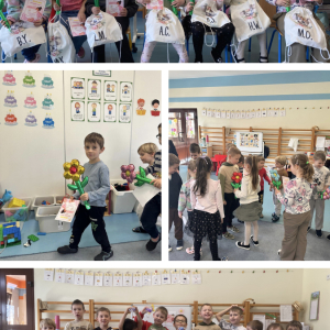 Zdjęcie przedstawia dzieci z grupy Pszczółki.