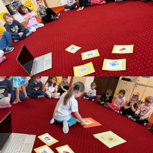 Zdjęcie przedstawia dzieci z grupy Żabki.