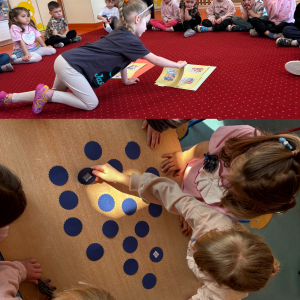 Zdjęcie przedstawia dzieci z grupy Żabki.