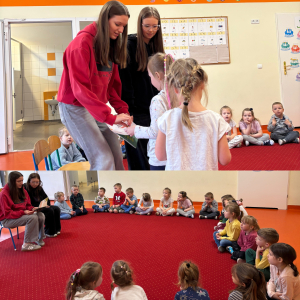 Zdjęcie przedstawia dzieci z grupy Żabki.