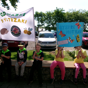 Zdjęcie przedstawia dzieci z Miejskiego Przedszkola w Sośnicowicach.