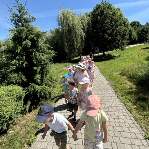 Zdjęcie przedstawia dzieci z grupy Żabki.